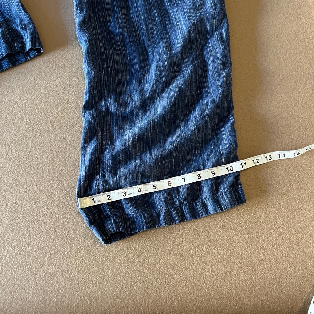 Athleta Cabo Linen Blue Wide-Leg Pants - Picture 15 of 15